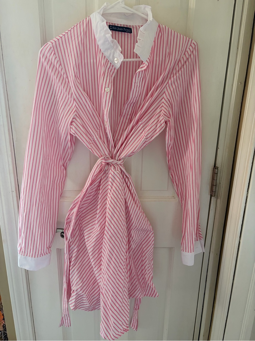 Kiel James Patrick Pink White Striped Dress